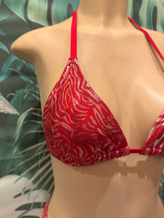 Lyla Triangle Top Candy Cane Metallic