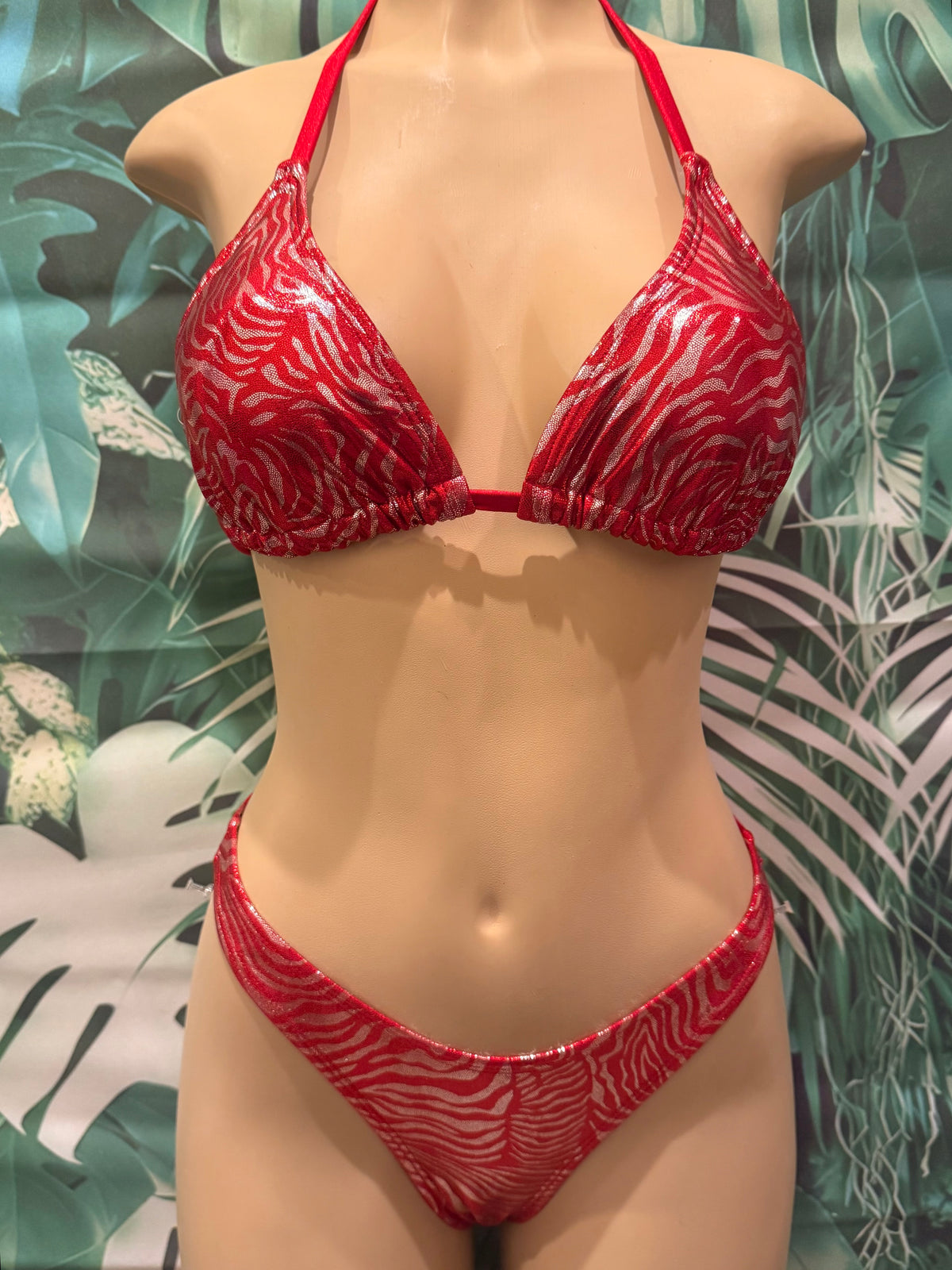 Thong Bottoms Candy Cane Metallic
