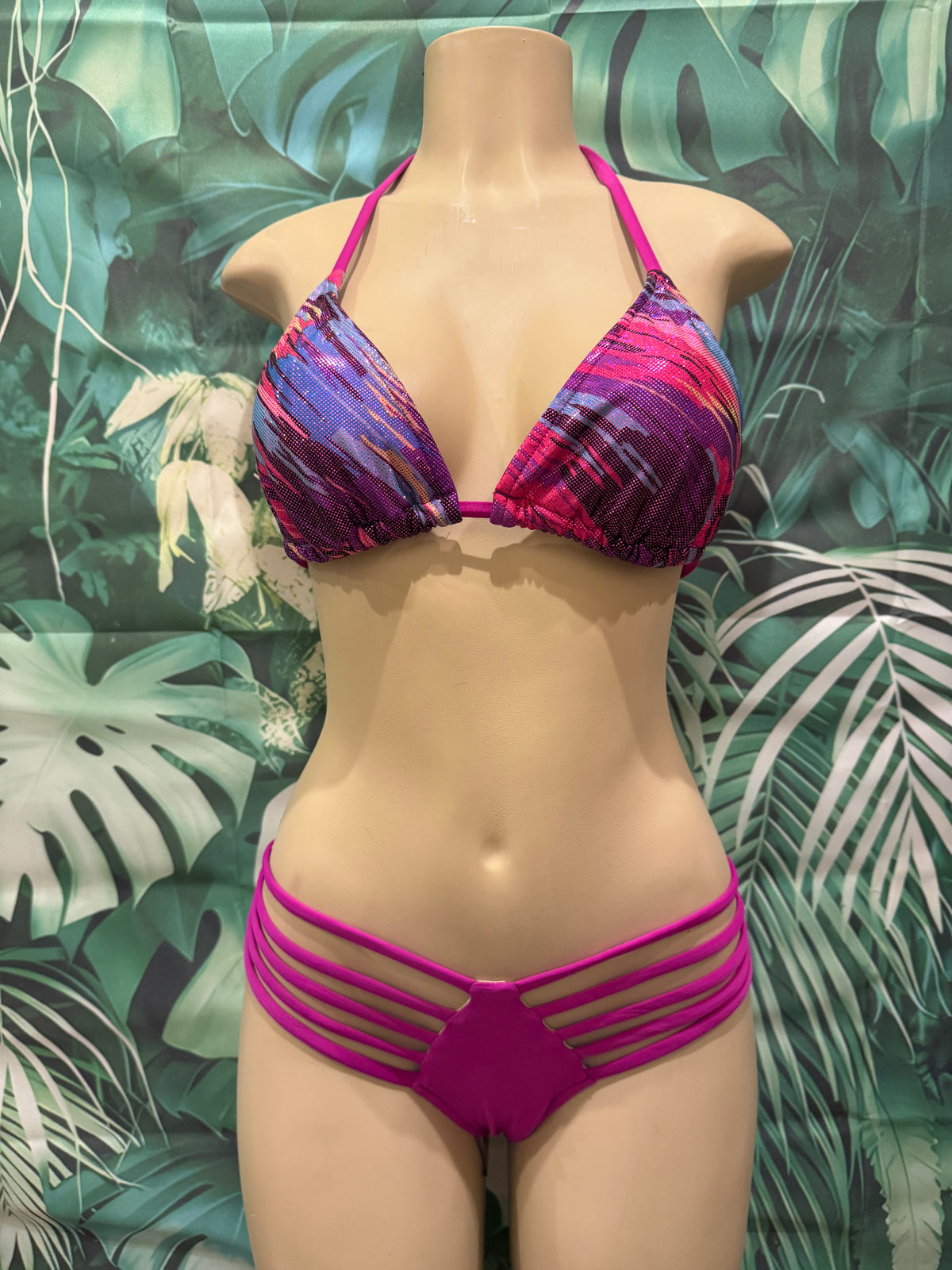 Lyla Triangle Top Magenta Nova Metallic