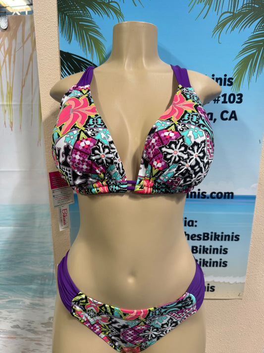 Lola Double String Bikini Top Tribal Island