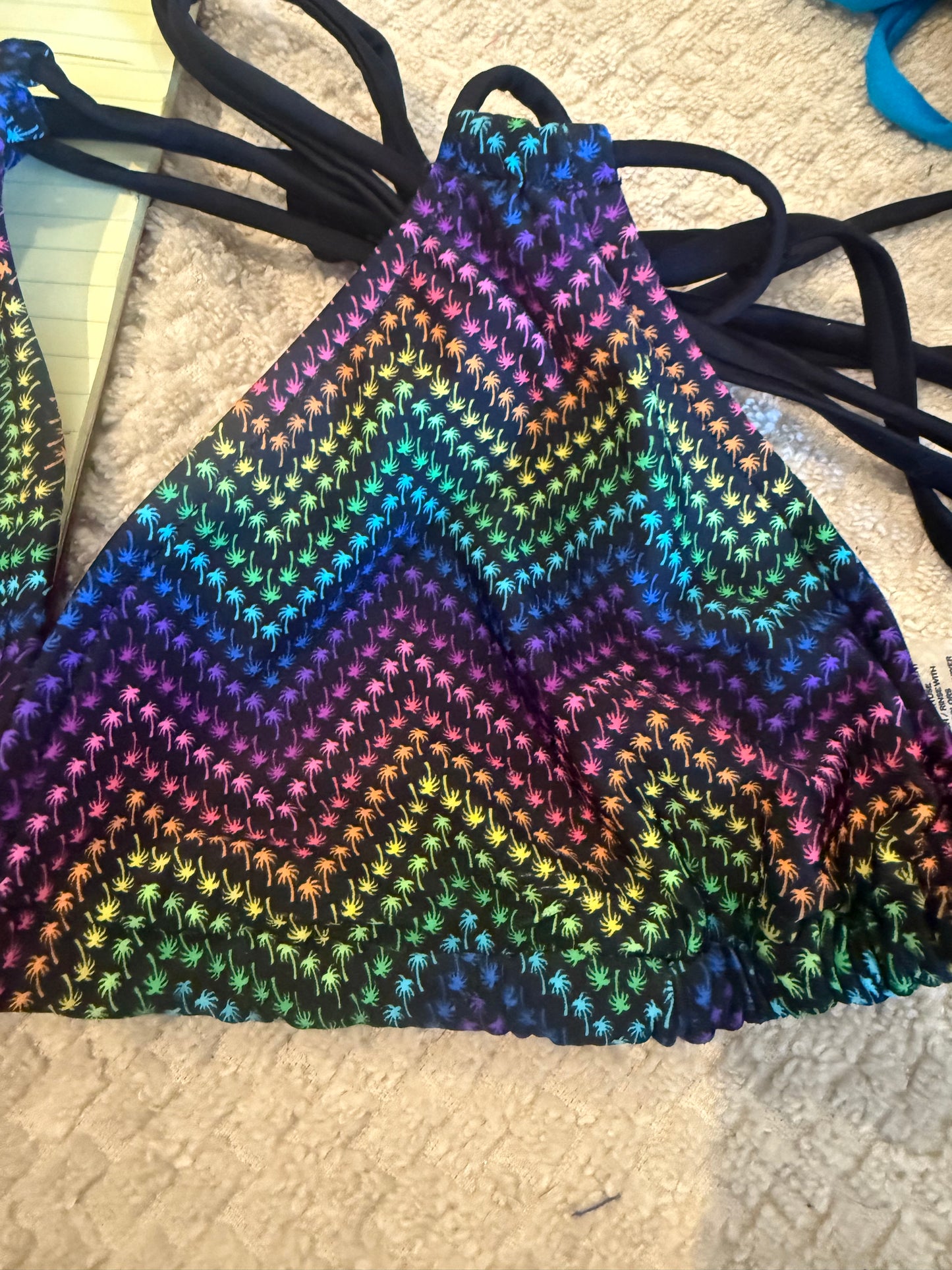 SALE Layla Triangle Top Rainbow Palms Chevron