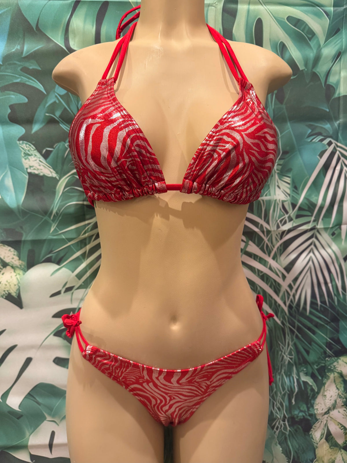 Layla Triangle Top Candy Cane Metallic
