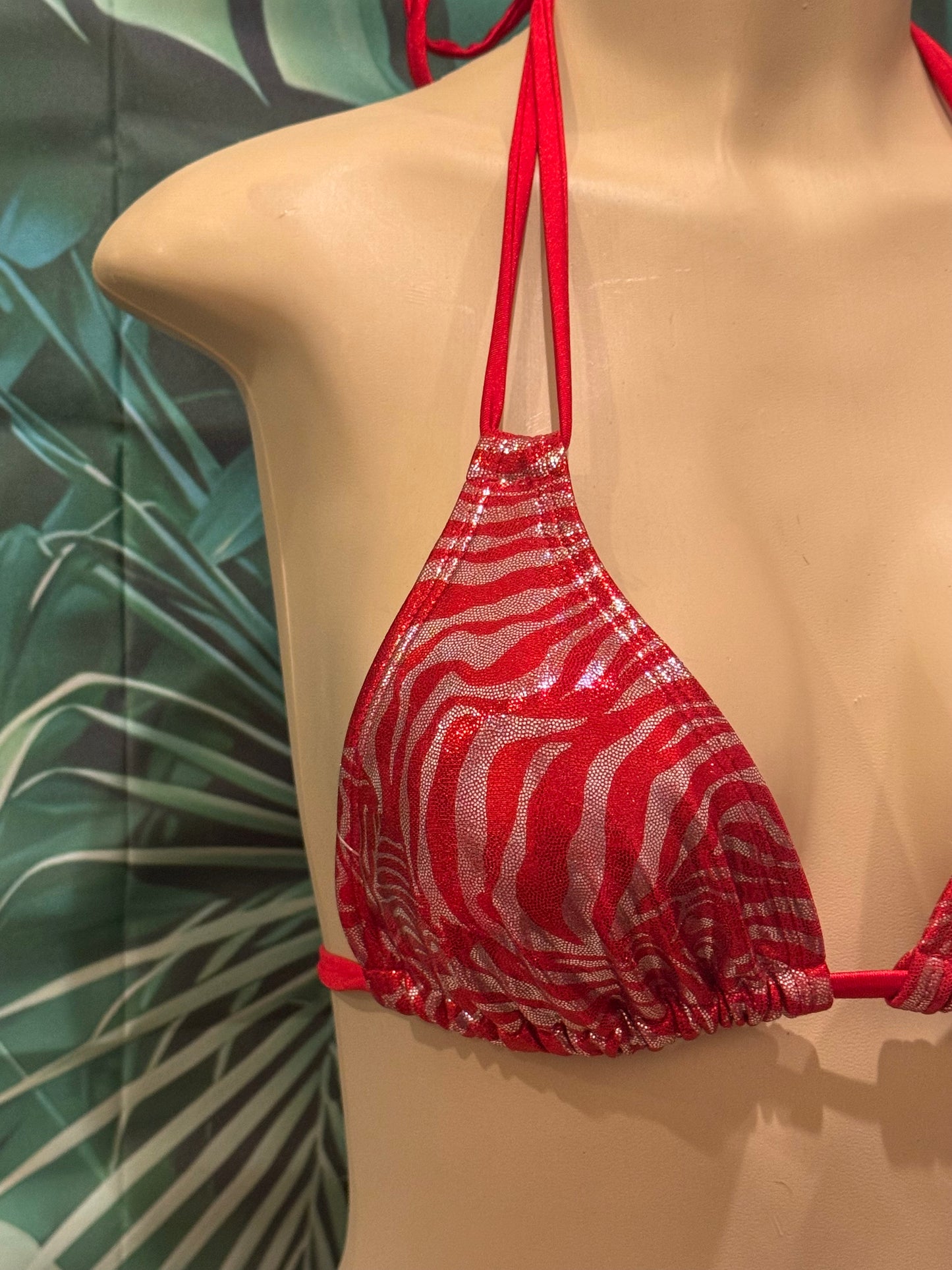 Layla Triangle Top Candy Cane Metallic