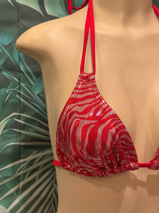 Layla Triangle Top Candy Cane Metallic