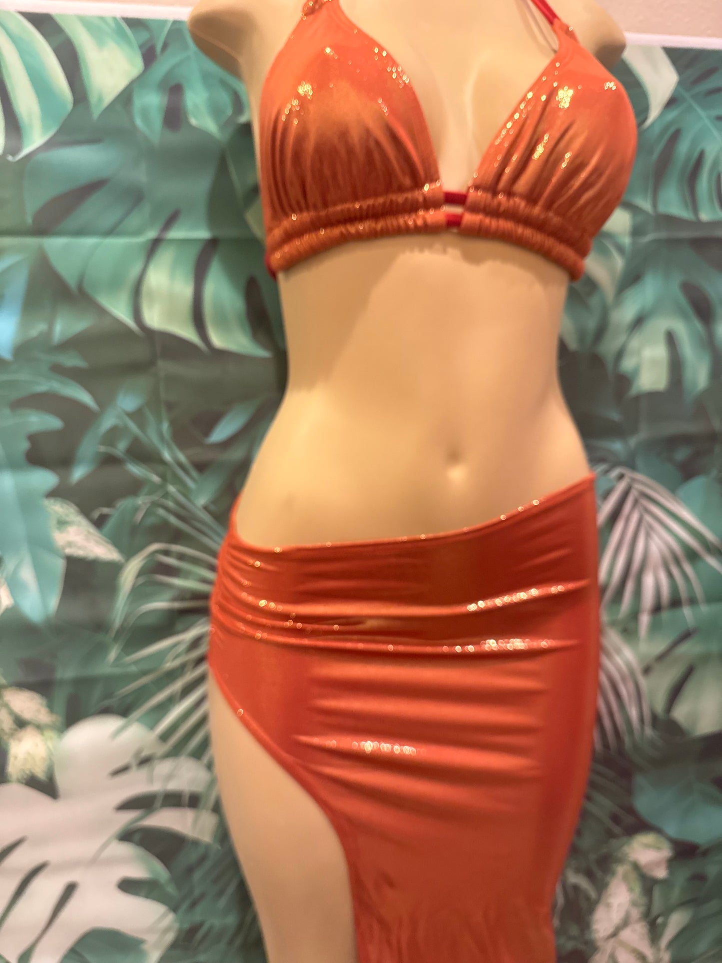 Lolita Double String Top Copper Glitter Bomb