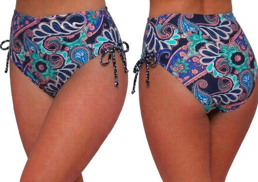 Bermuda Bottoms Blue Teal Paisley