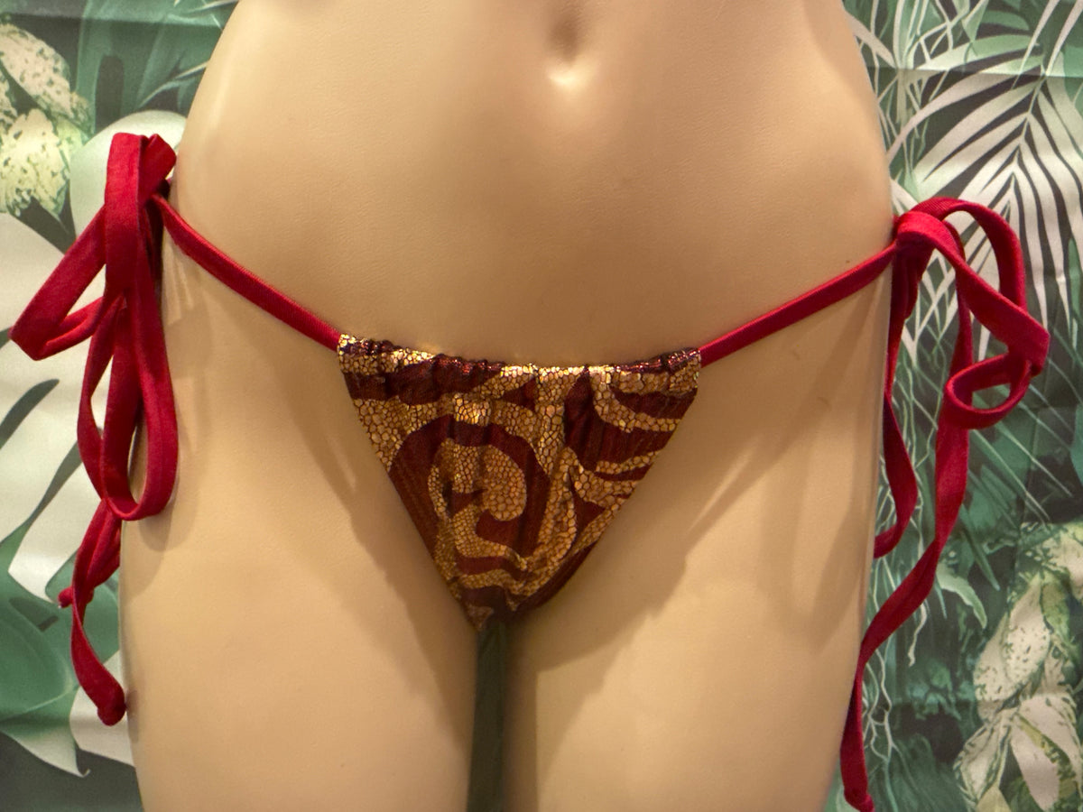 Huntington Bottoms Gold Burgundy Swirl