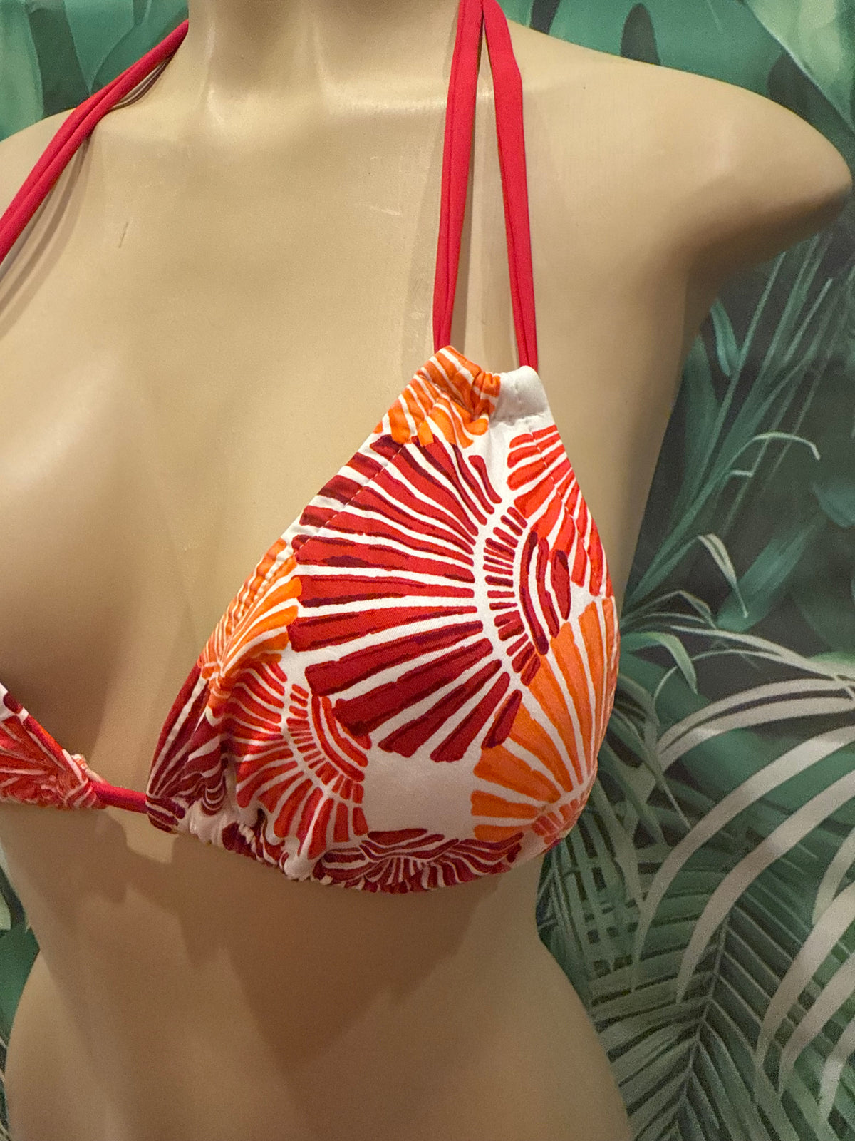 SALE Layla Triangle Top Red Seashells