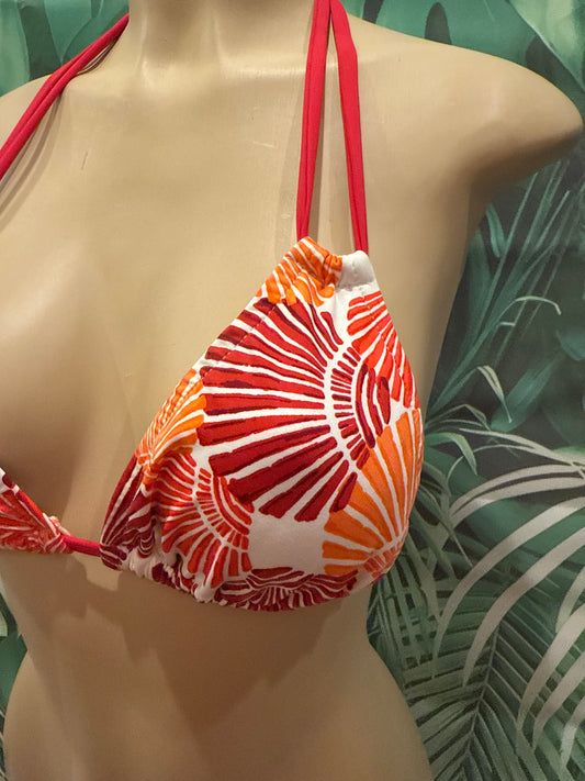 SALE Layla Triangle Top Red Seashells