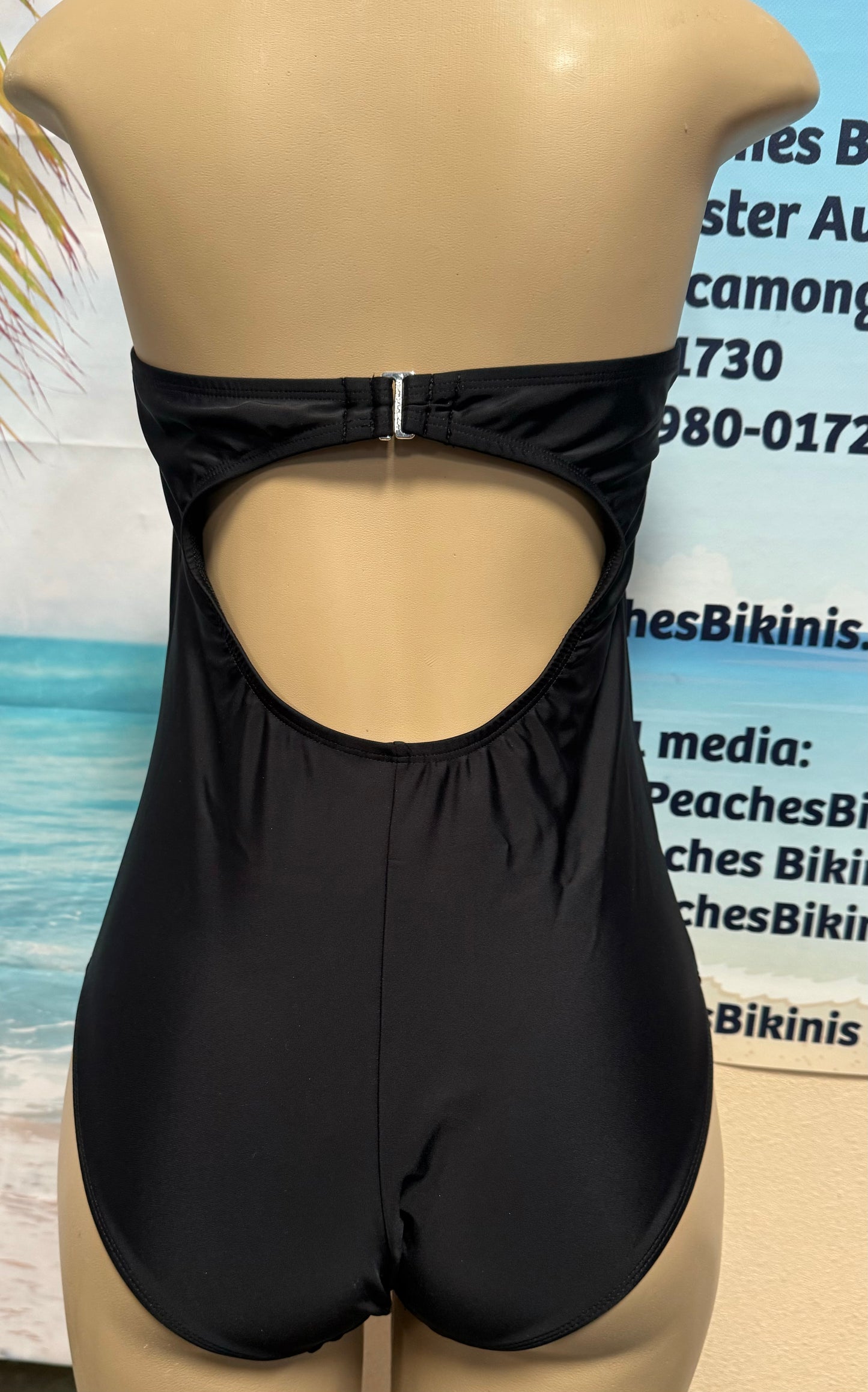 Lesley Strapless One Piece Black