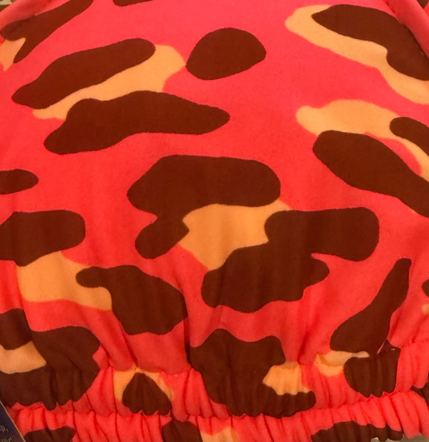 SALE Lola Double String Bikini Top Bright Coral Brown Leopard