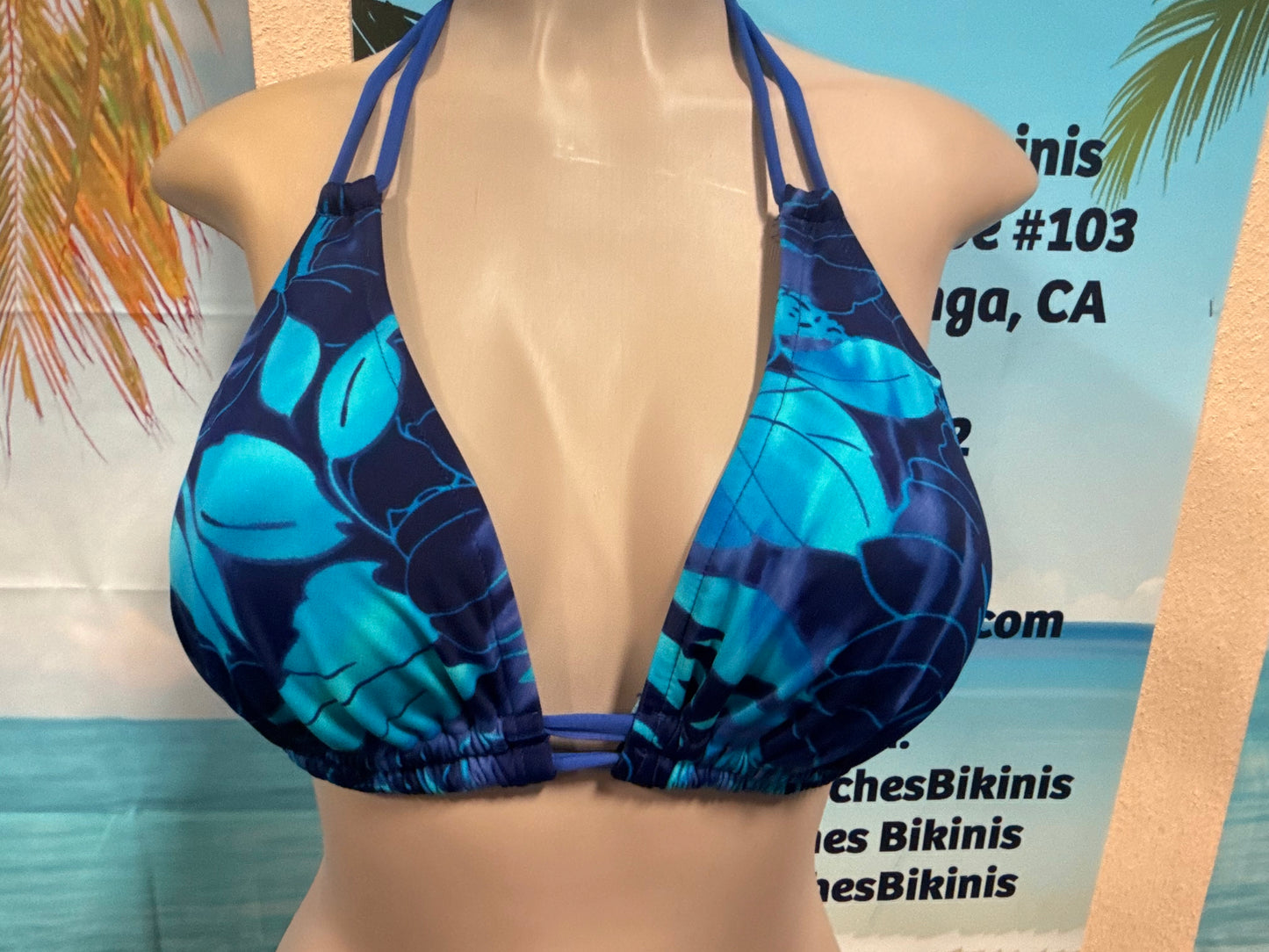 Lolita Double String Top Blue Hawaii