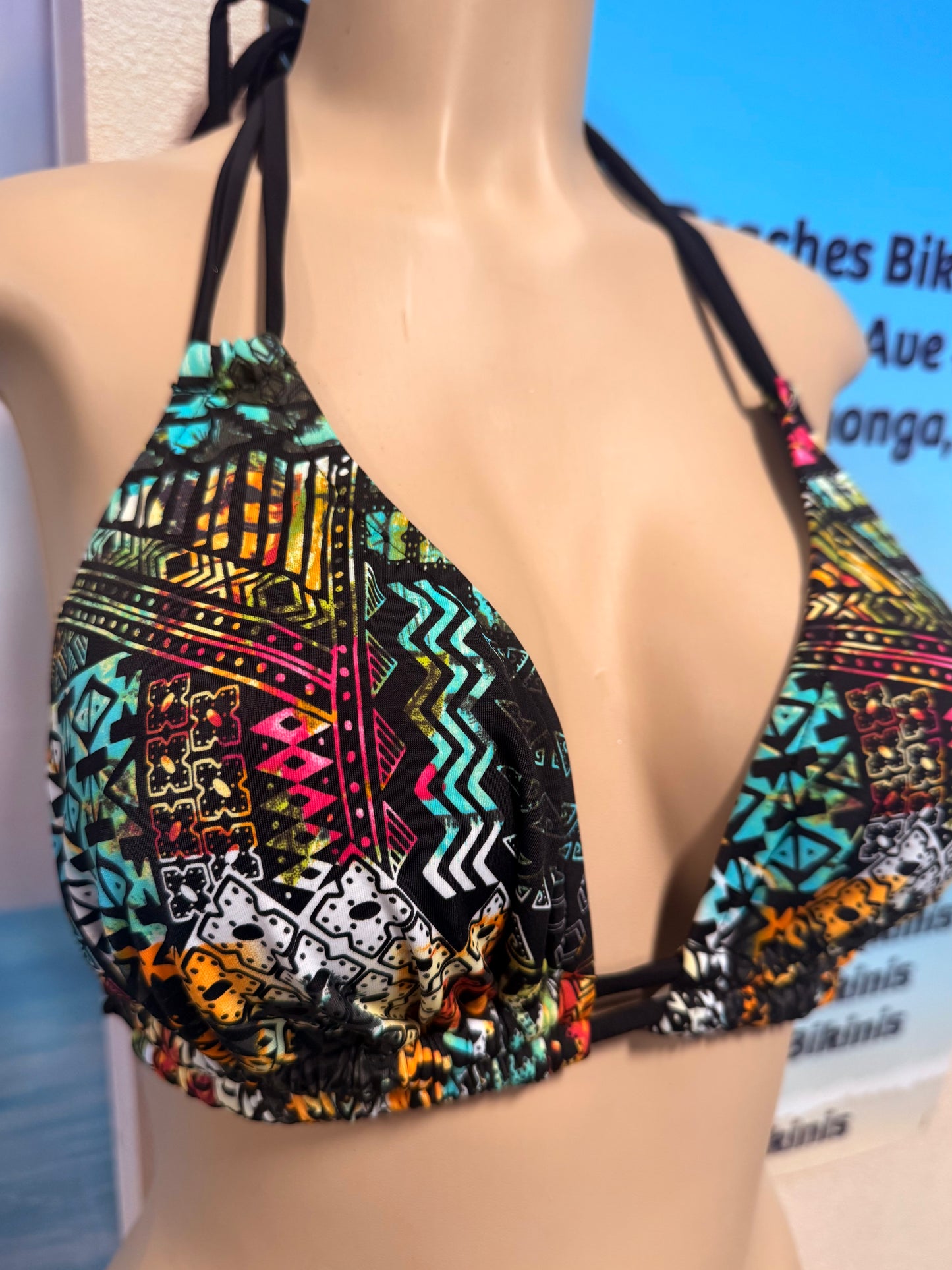 Lolita Double String Top Tiki Chevron