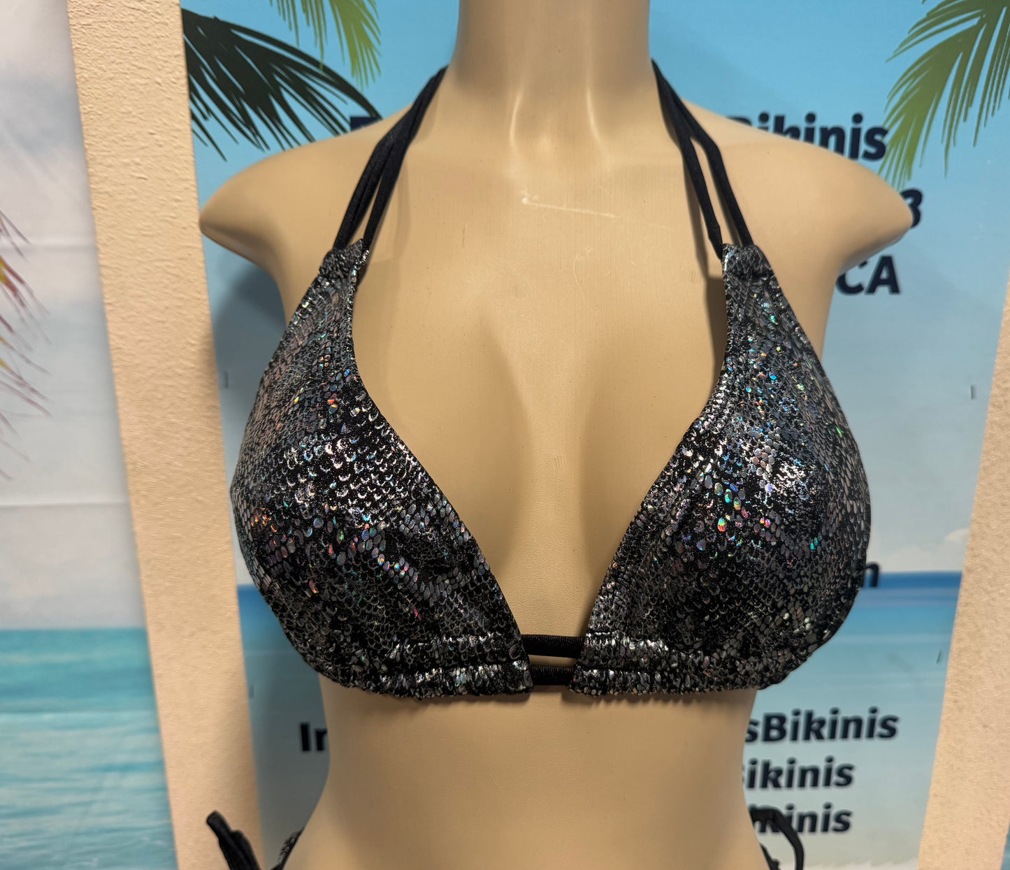 Lolita Double String Top Black Rainbow Cobra