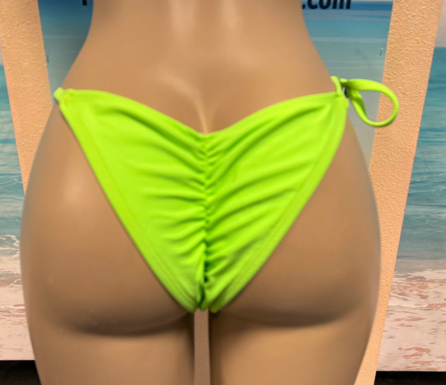 Huntington Bottoms Neon Green Ribbed