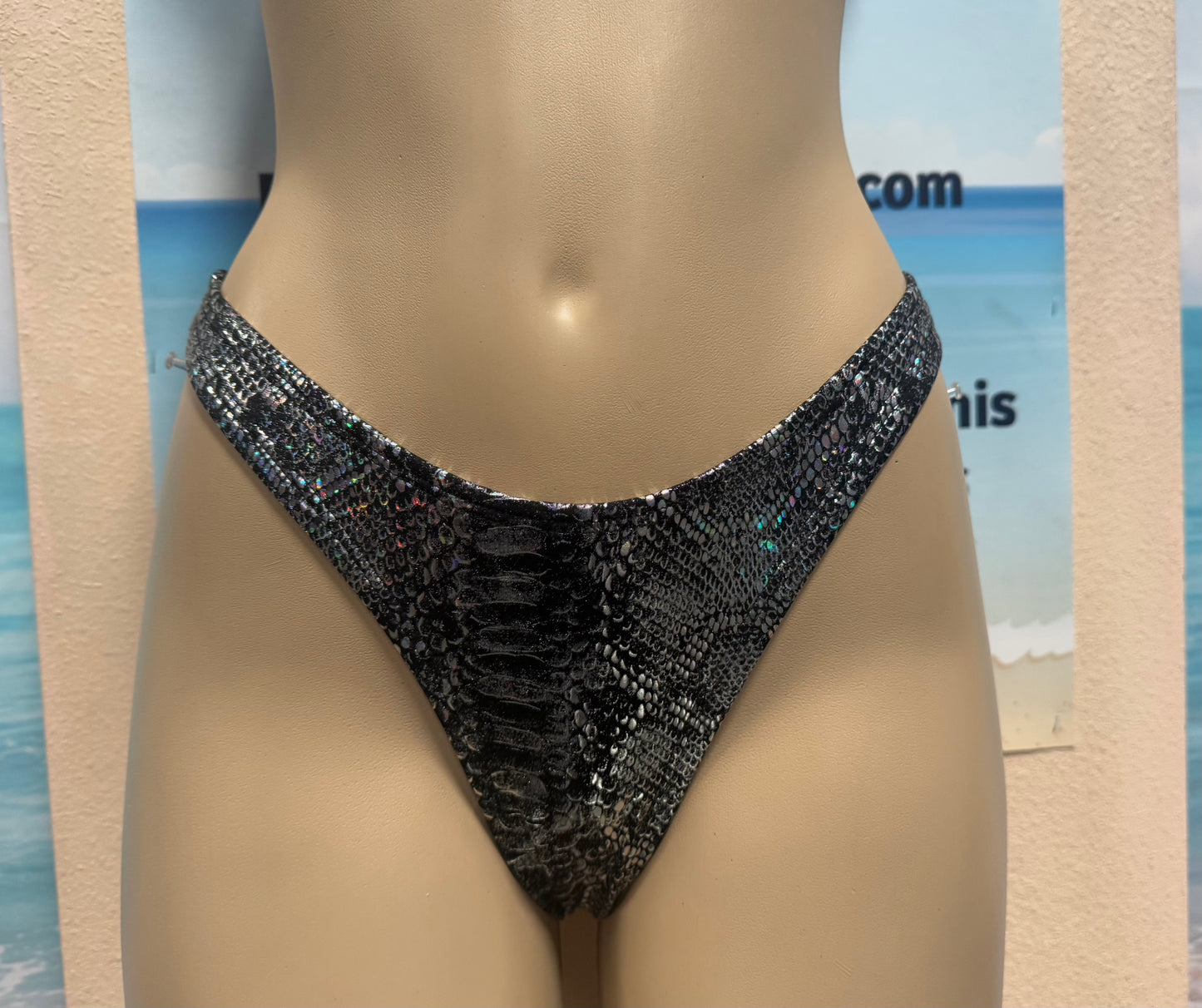 Thong Bottoms Black Rainbow Cobra