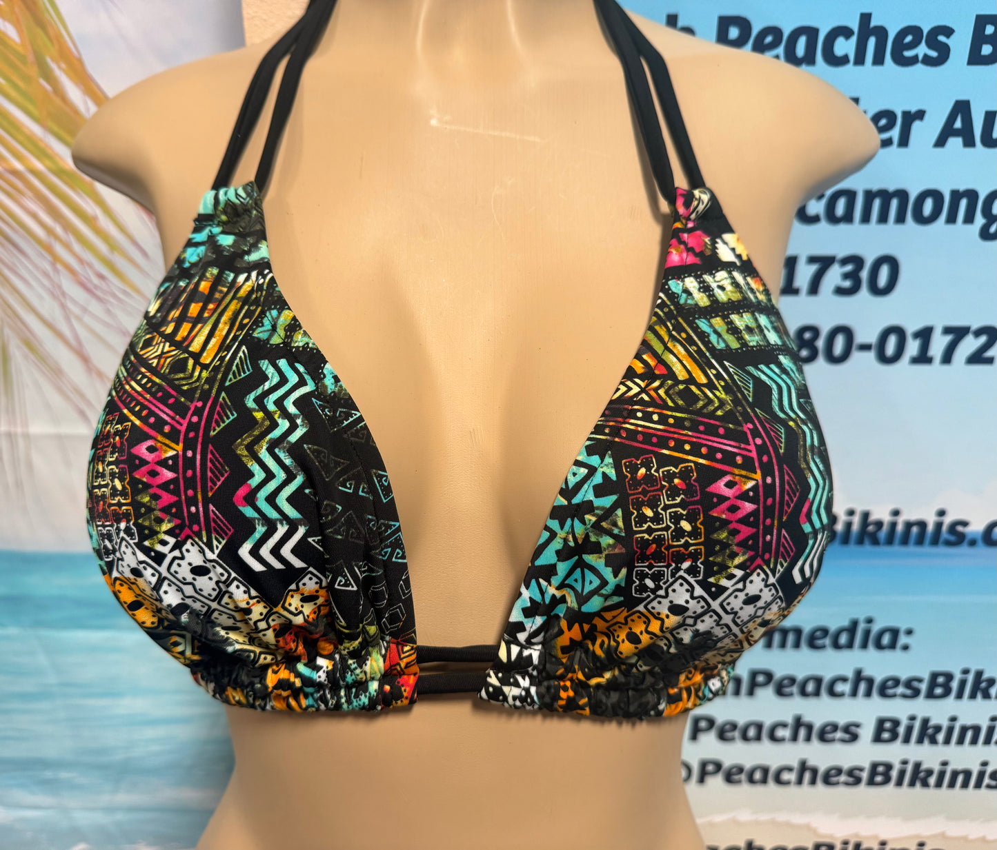 Lolita Double String Top Tiki Chevron