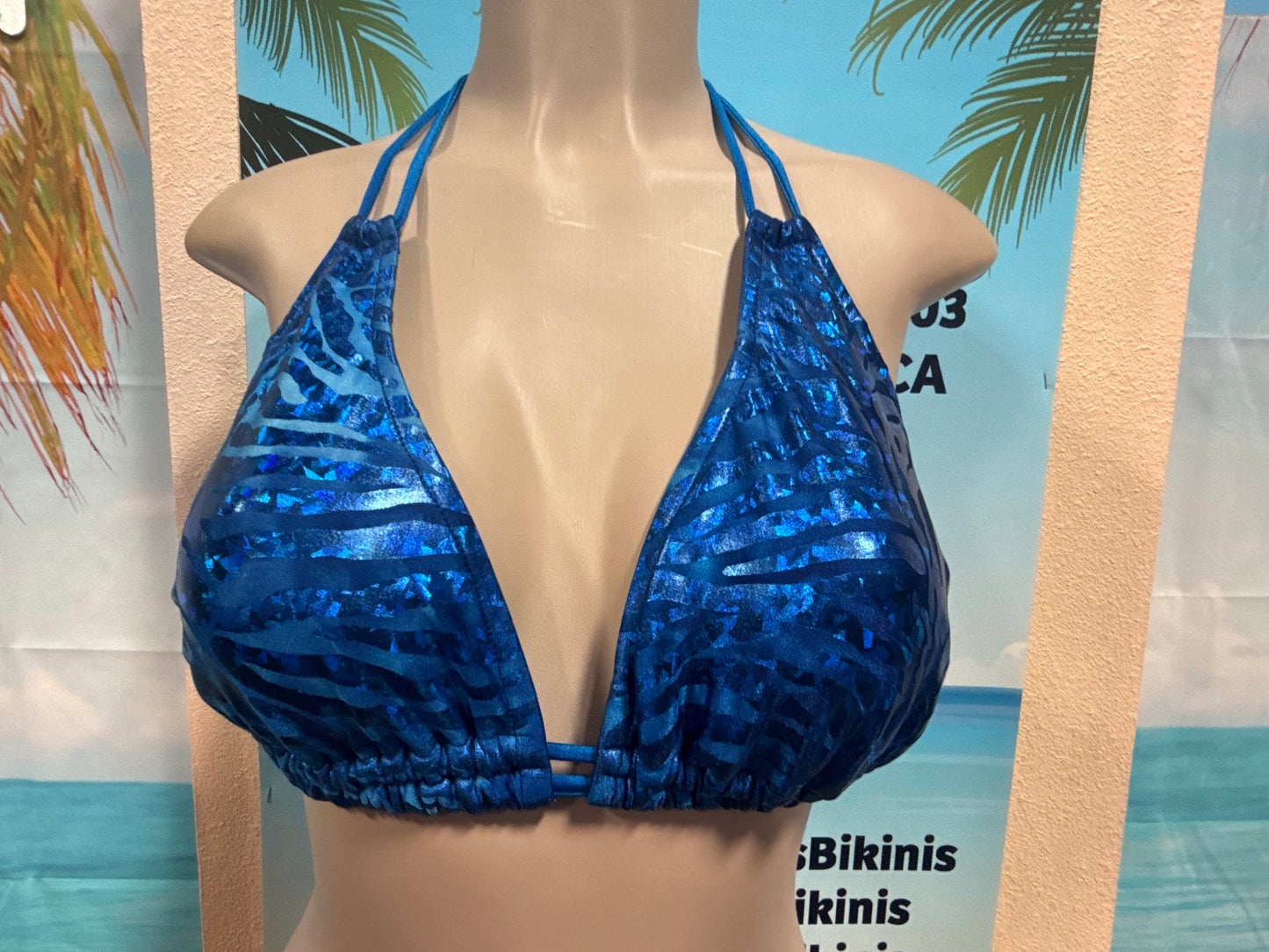 Lolita Double String Top Sapphie Blue Zebra