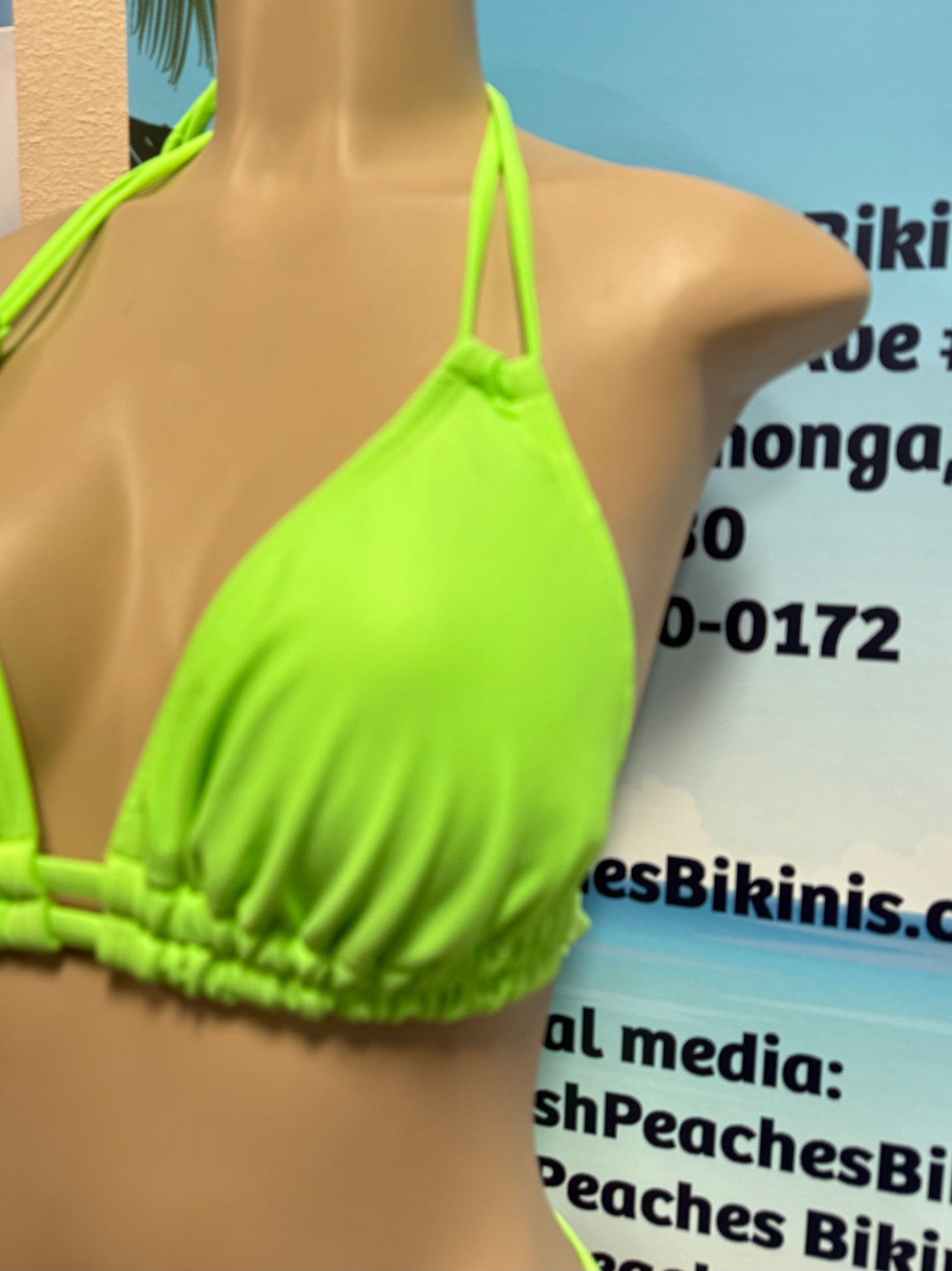 Lolita Double String Top Neon Green