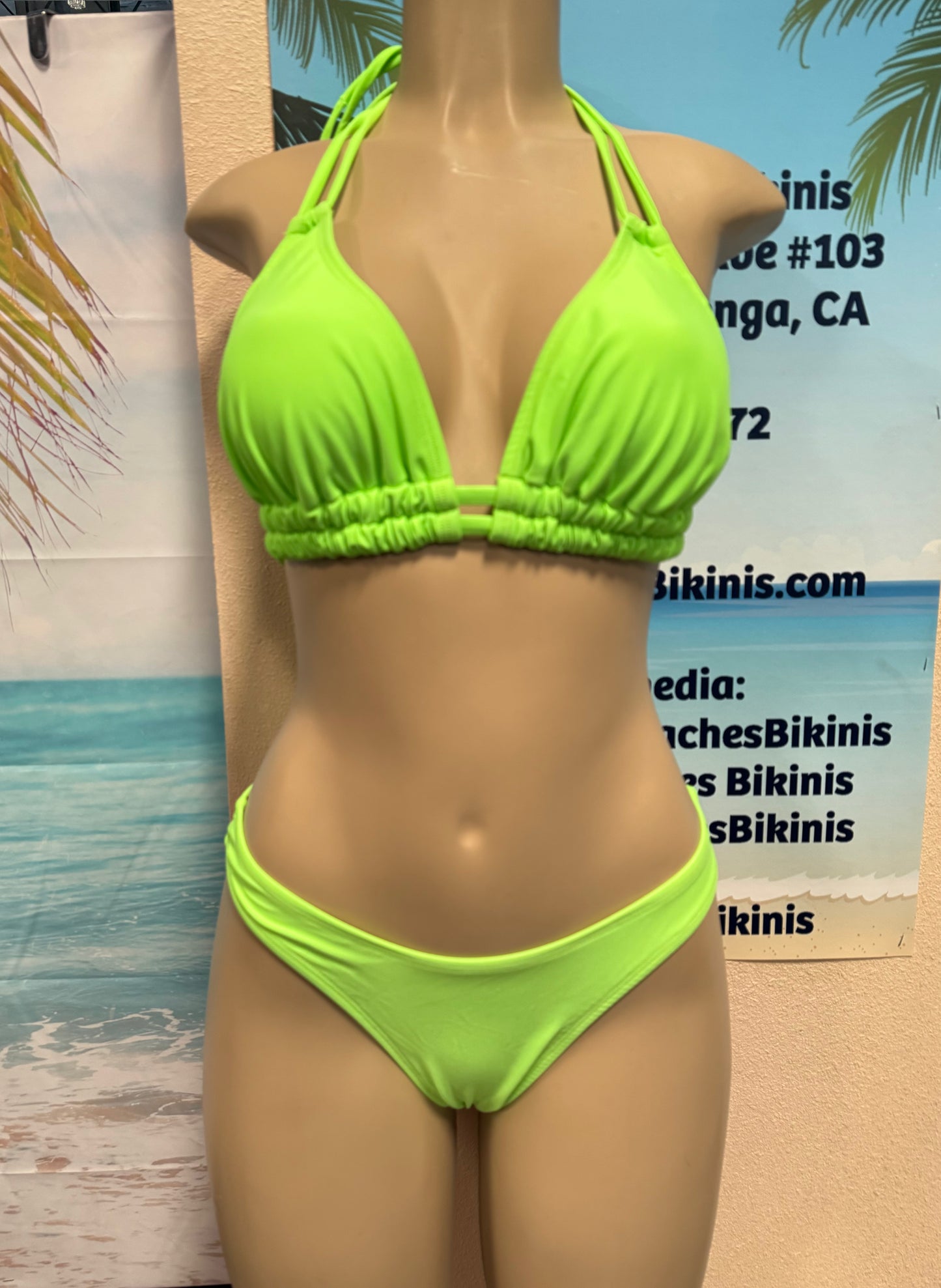 Lolita Double String Top Neon Green
