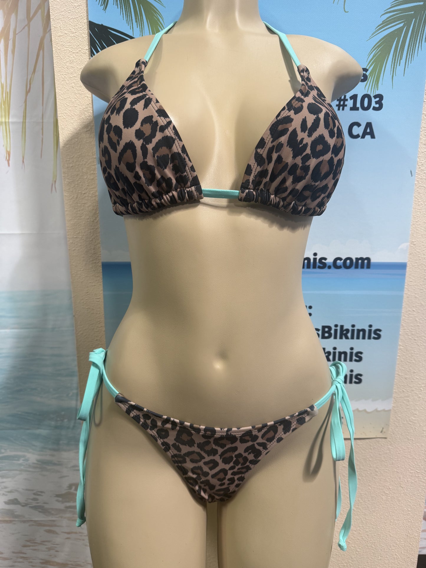 Lyla Triangle Top in Jaguar Mint