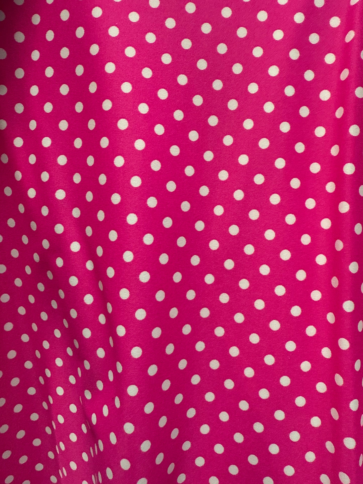 Ella Reversible Ruffle Top Hot Pink White Dots