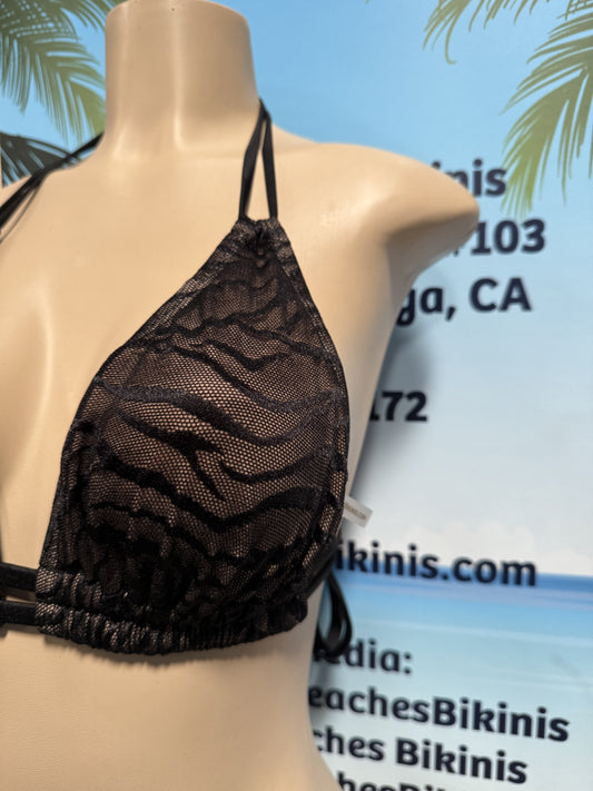 Lolita Double String Bikini Top Black Nakey