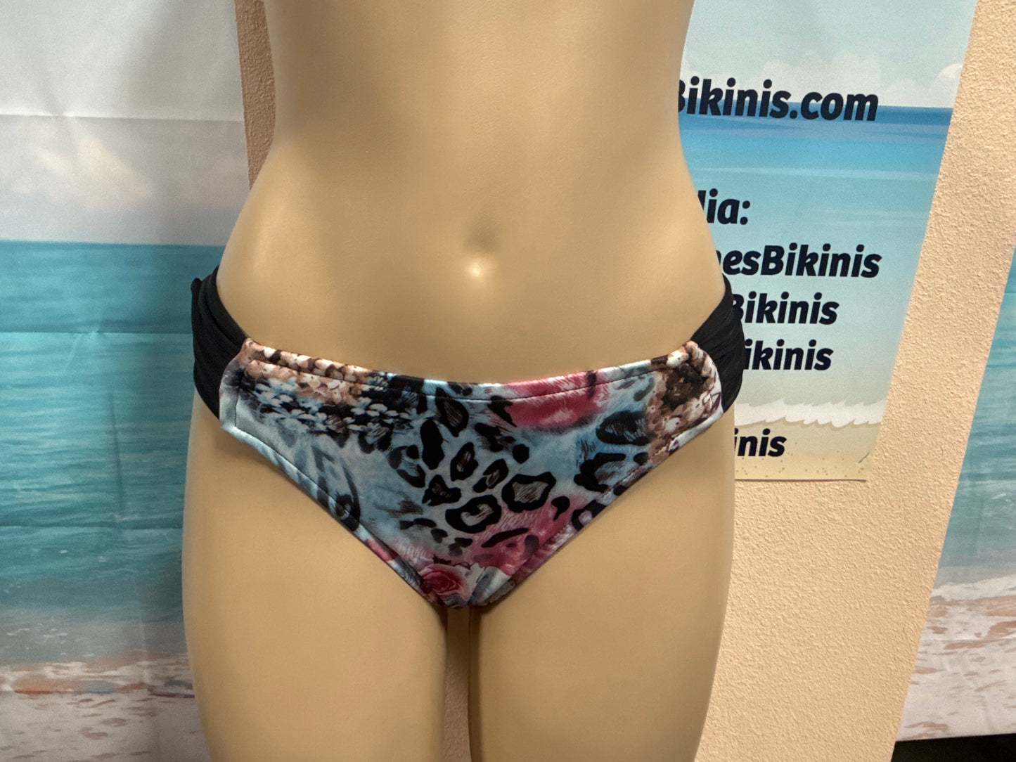 Paradise Bikini Bottoms Floral Leopard