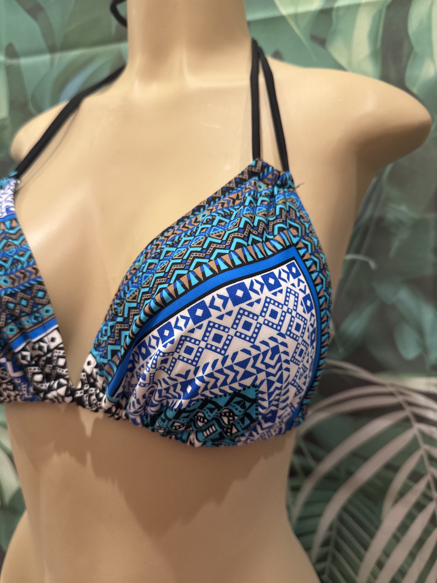 SALE Layla & Lyla Triangle Top Blue Black Tribal