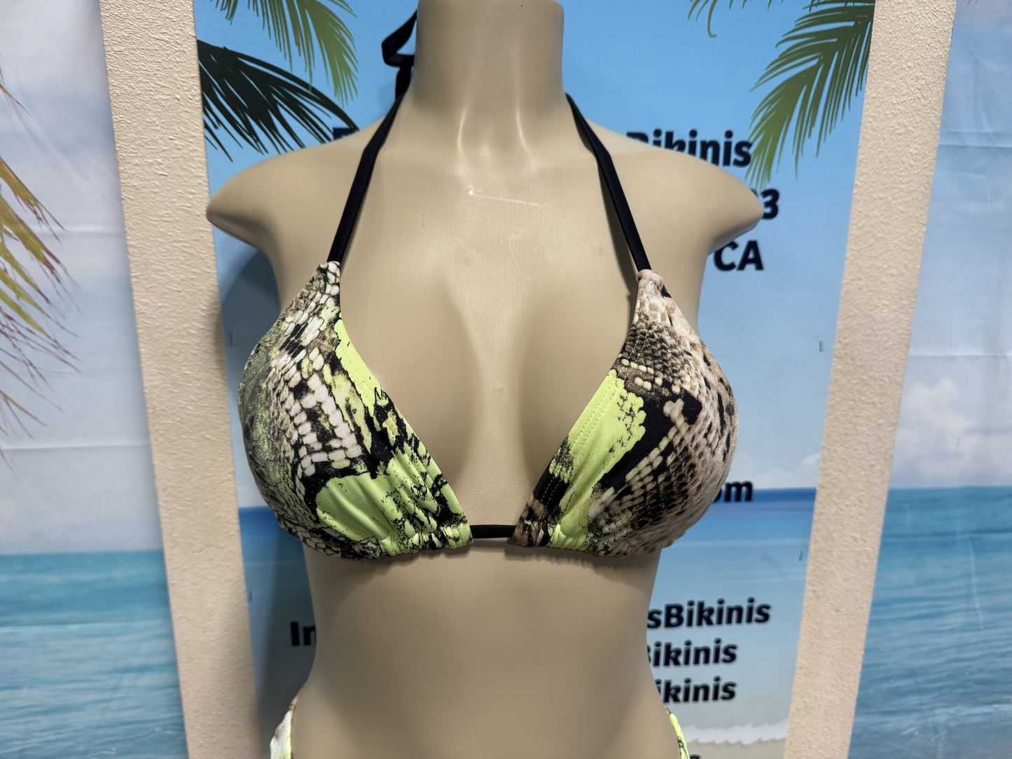 Lyla Triangle Top Amazon Snakeskin