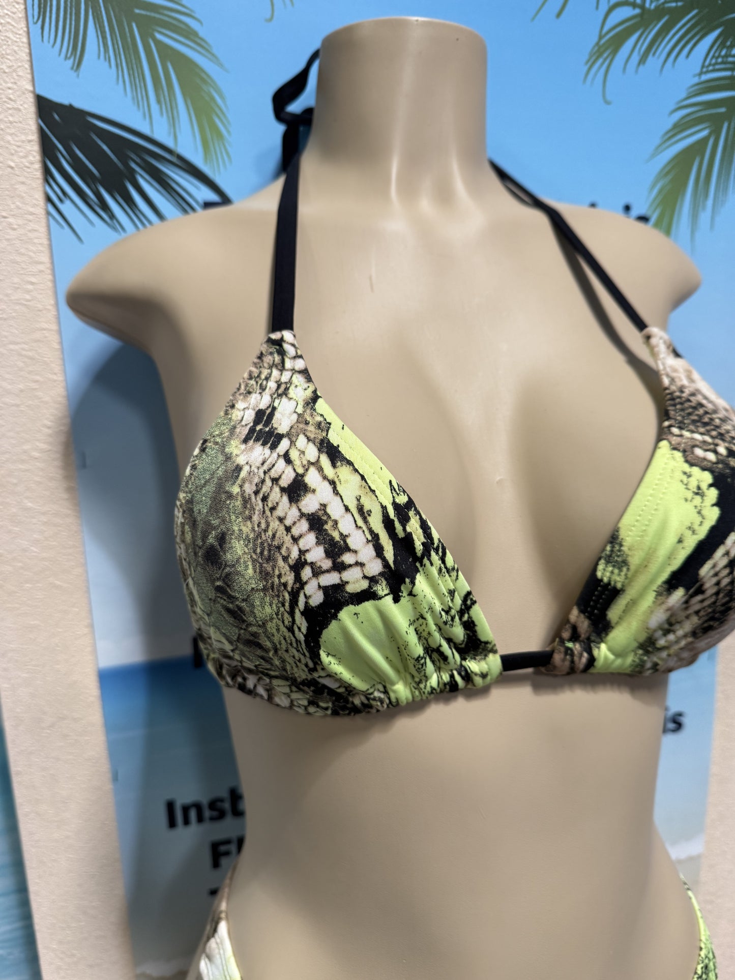 Lyla Triangle Top Amazon Snakeskin