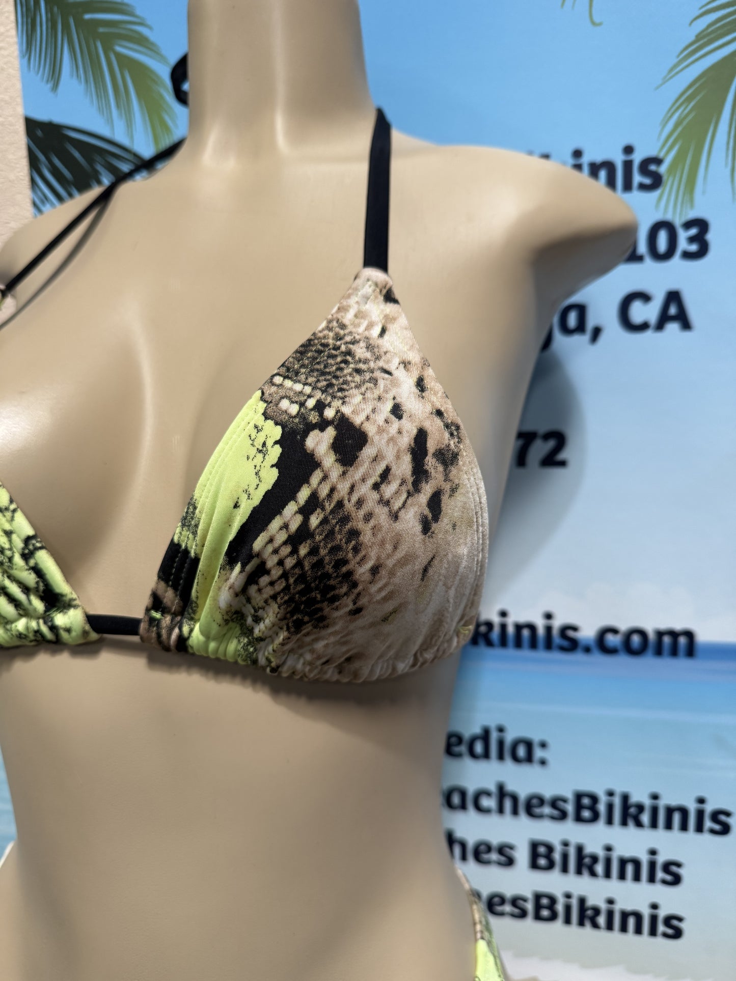 Lyla Triangle Top Amazon Snakeskin