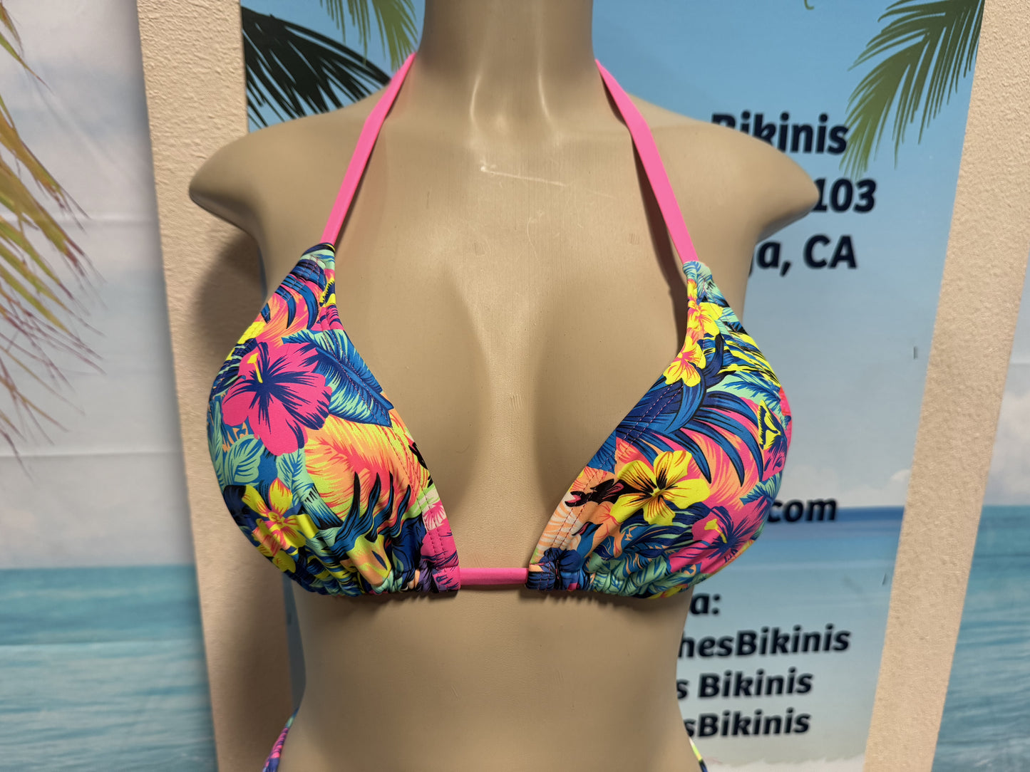 Lyla Triangle Top Neon Luau