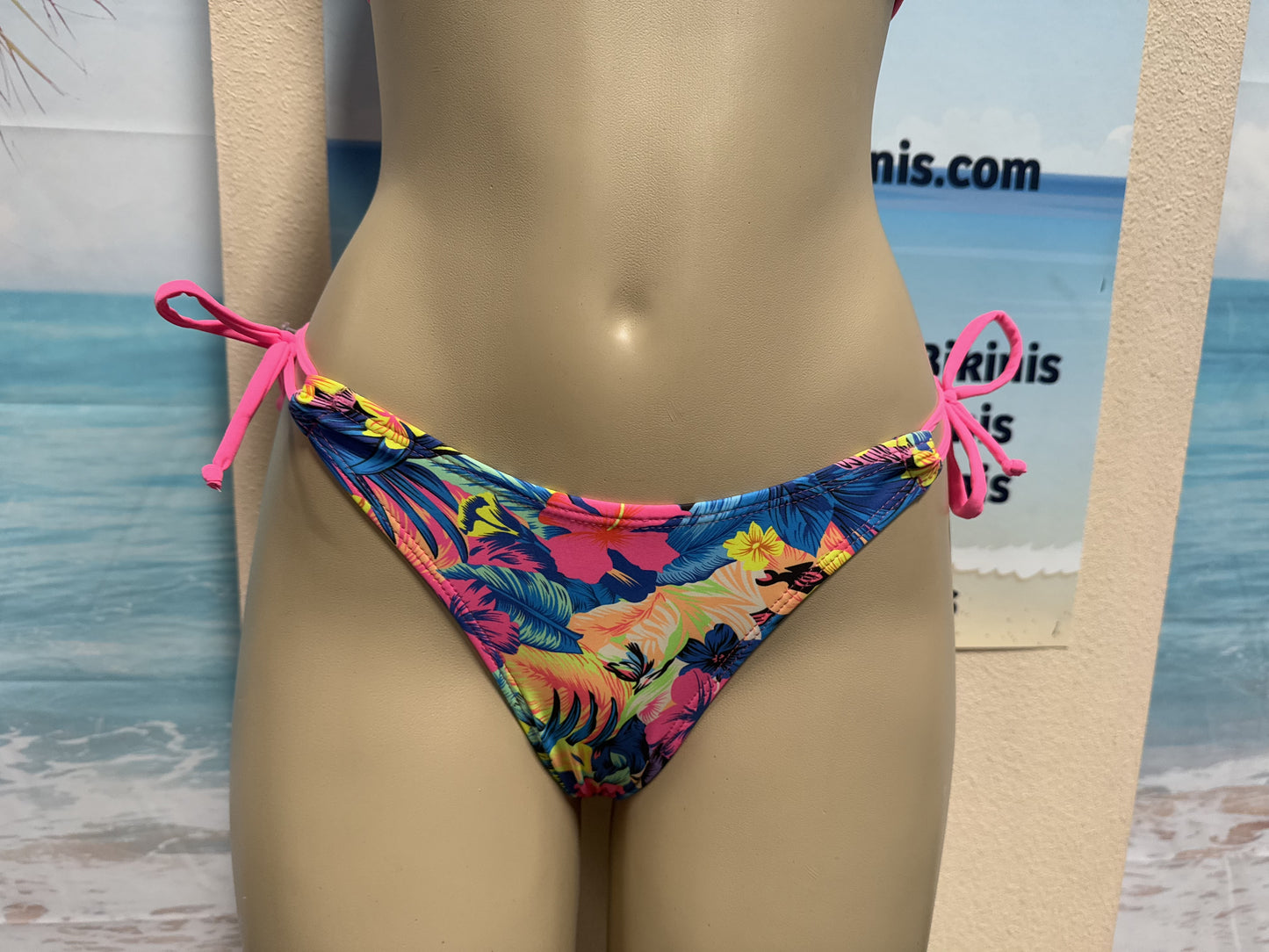 Cabo Tie Side Bottoms Neon Luau