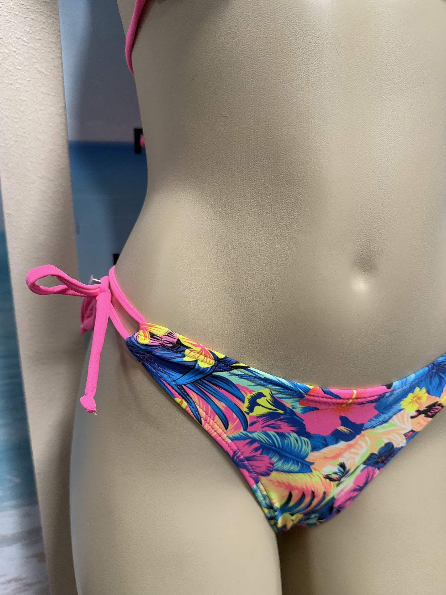 Cabo Tie Side Bottoms Neon Luau