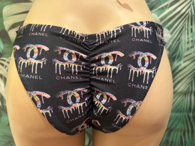 Cabo Tie Side Bottoms Dripping CC Black Pink