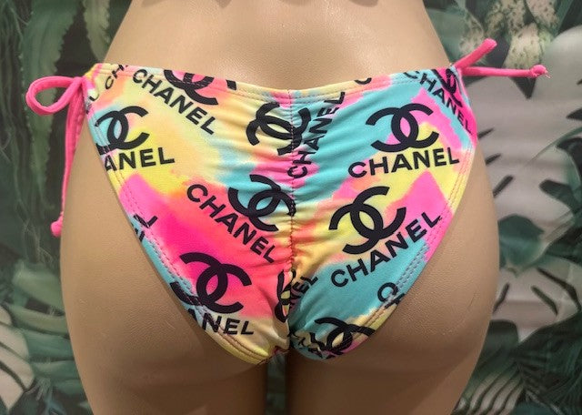 Cabo Tie Side Bottoms CC Pink Turquoise