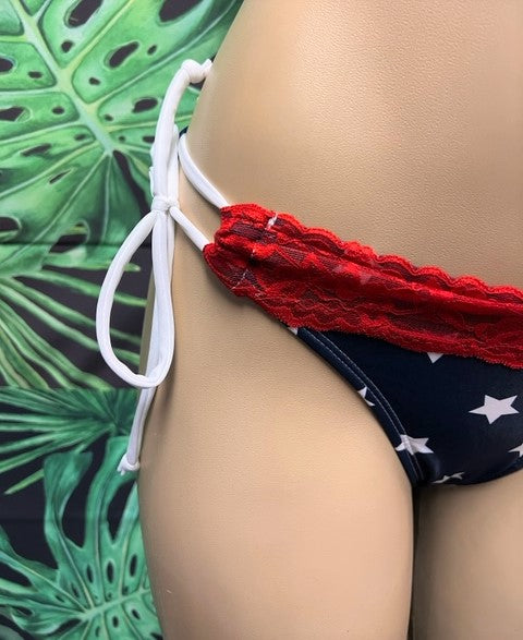 SALE Cabo Tie Side Bottoms USA Stars