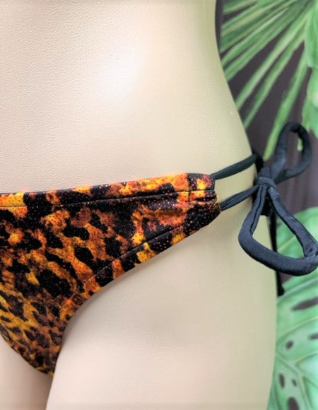 SALE Cabo Tie Side Bottoms Golden Leopard