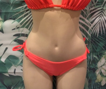 Cabo Tie Side Bottoms Electric Tangerine