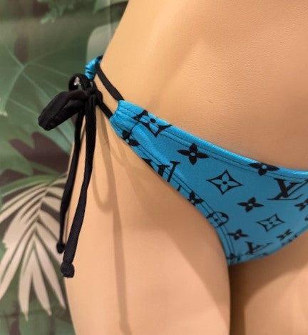 Cabo Tie Side Bottoms LV Turquoise Black