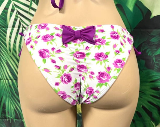 Cabo Tie Side Bottoms Violet Roses