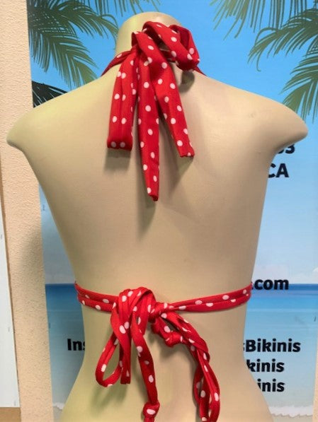 SALE Lola Double String Bikini Top Cherry Dots