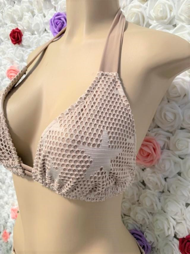 SALE Lola Double String Bikini Top Nude Star Net
