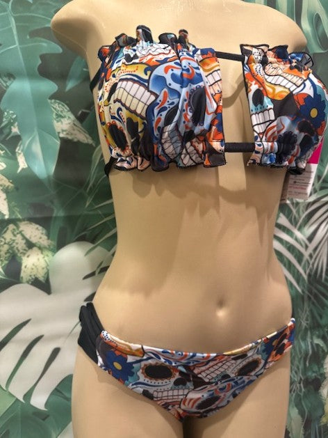 Paradise Bikini Bottoms Blue Sugar Skulls