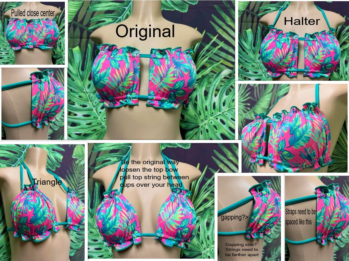 SALE Ella Reversible Ruffle Top Purple Rainbow Hawaii