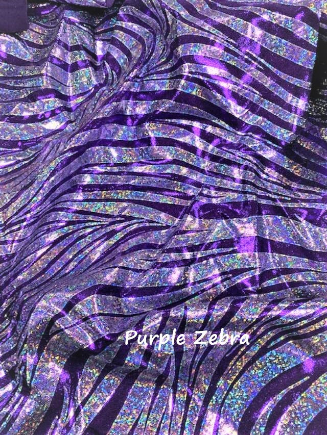 Layla Triangle Top Purple Zebra Metallic