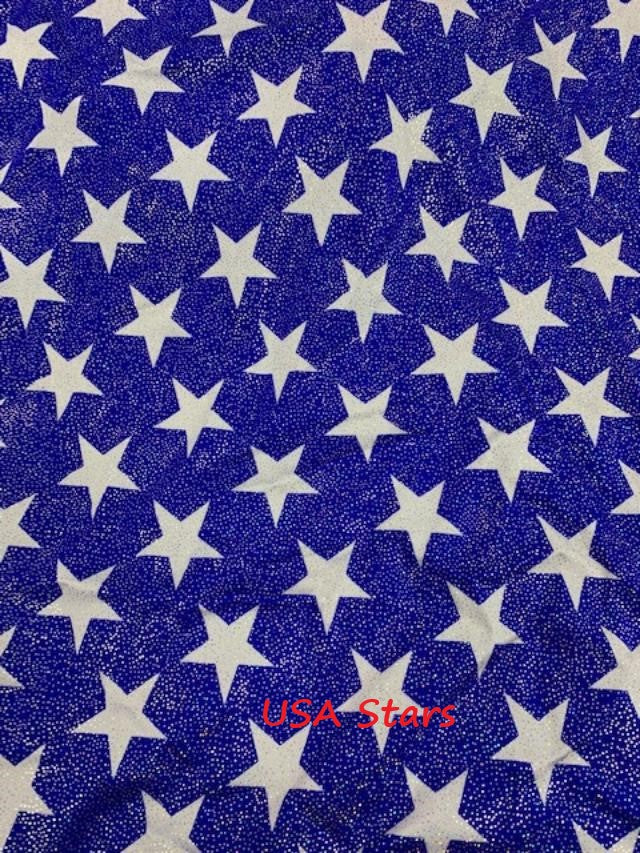 SALE Ella Reversible Ruffle Top Patriotic Stars METALLIC