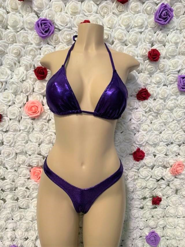 Lyla Triangle Top Purple Metallic