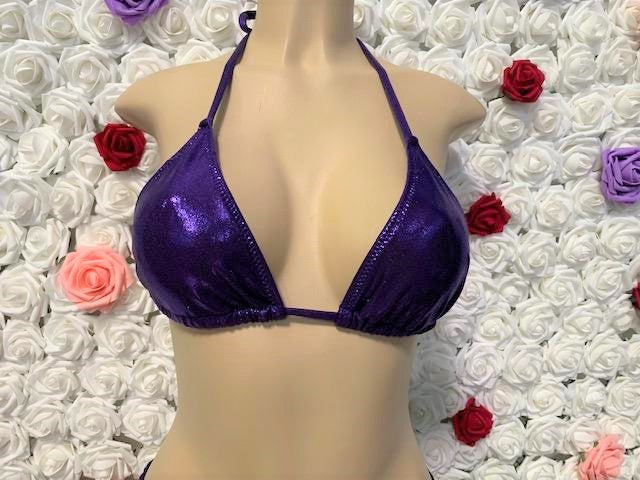 Lyla Triangle Top Purple Metallic